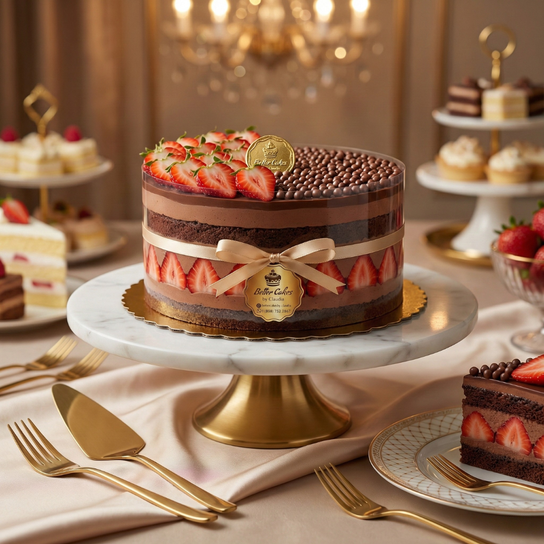 Truffled Ganache with Strawberry Cream
